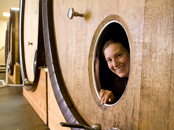 Peek-a-boo, looking out of a French oak oval.