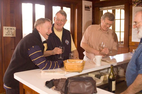 Outdoor Tasting in Winter under a tent canopy