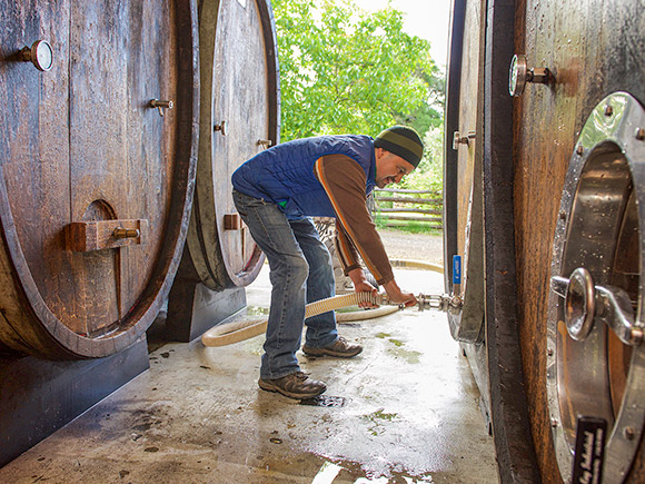 Rose of Grenache being bottled in June.