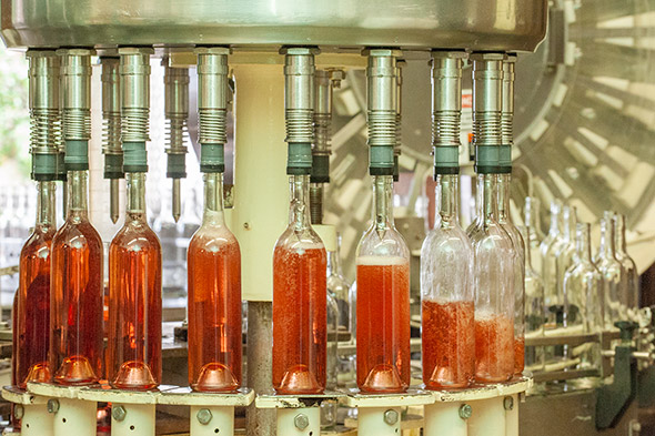 Rose of Grenache being bottled in June.