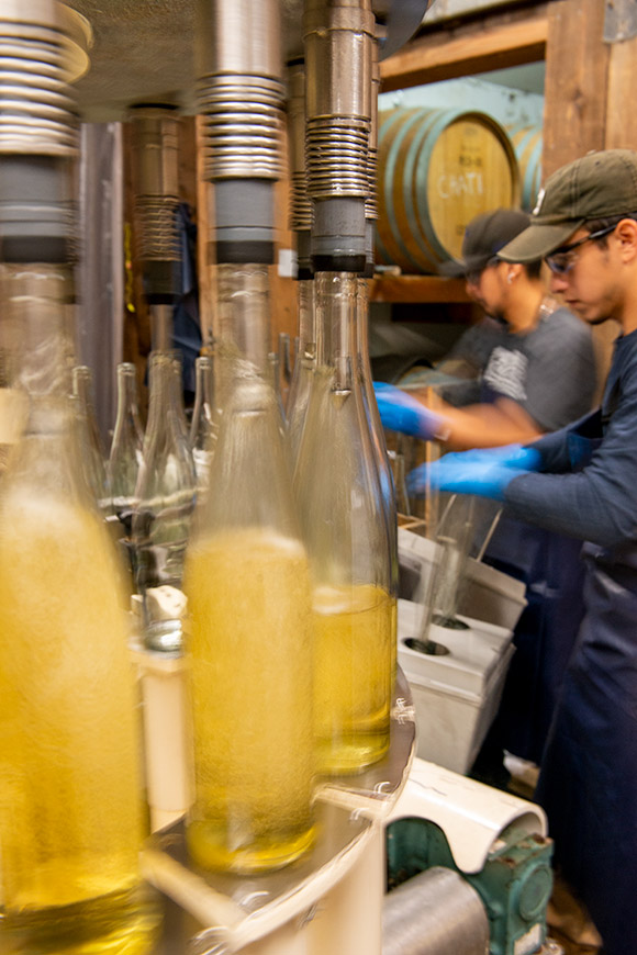 Bottling Gewürztraminer grape juice