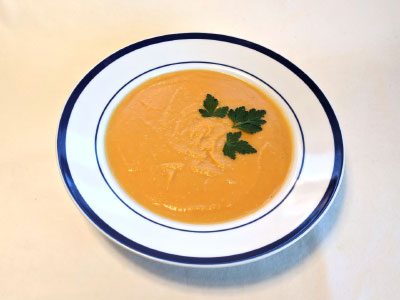 bowl of roasted butternut squash soup